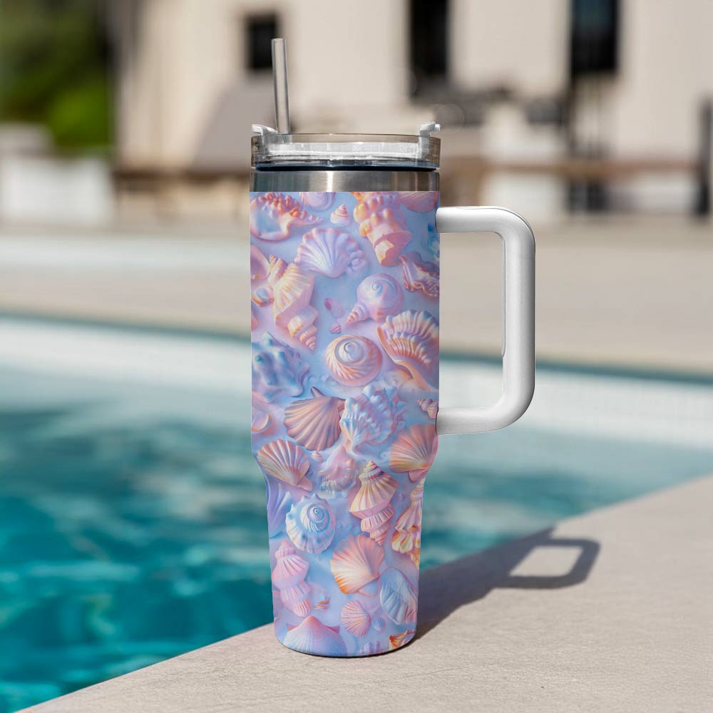 40 Oz Shineful Tumbler Gorgeous Seashell