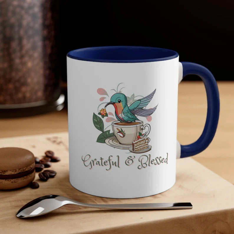 Tasse à café 11oz pour les amoureux des colibris - Ustensiles de cuisine mignons - Cadeau idéal pour les ornithologues amateurs et les amis