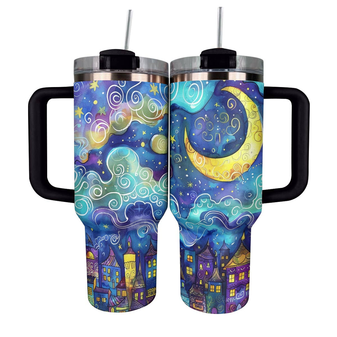 40 Oz  Shineful Tumbler Starry Night 2