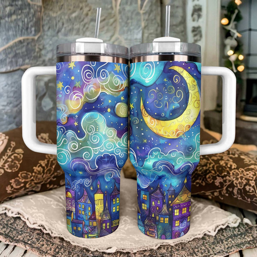 40 Oz  Shineful Tumbler Starry Night 2