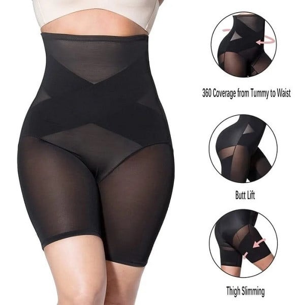 Nouveau Compression croisée Abs &amp; Booty taille haute Shaper 