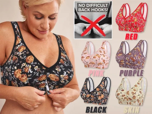 🌸 UBRAS 2024 Nouveau soutien-gorge fleuri grande taille à fermeture avant 🌸 