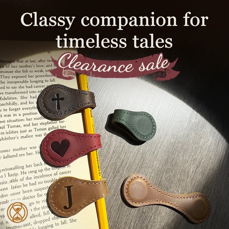 TimelessMark - LAST DAY SALE 75% OFF - Personalized Magnetic Leather Bookmark