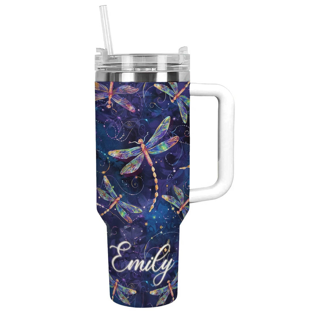 40 Oz Shineful Tumbler Personalized Dragonfly