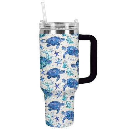 40 Oz  Shineful Tumbler Turtle Bliss