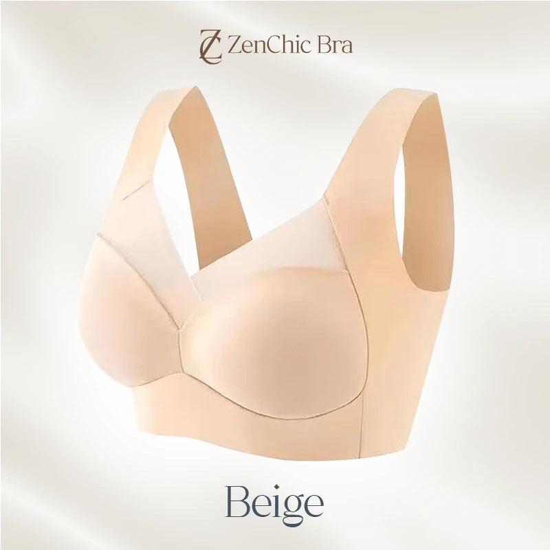 ZenChic BH – LETZTER TAG, SONDERANGEBOT, 80 % RABATT – Nahtloser, sexy Push-Up-BH ohne Bügel – Blaue Spitze