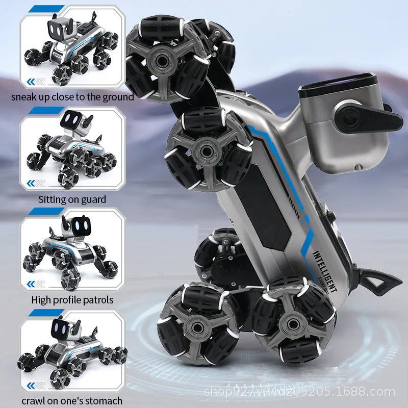 Eight wheeled stunt dog 2.4G remote control intelligent swing arm drift robot dog climbing car children's toy