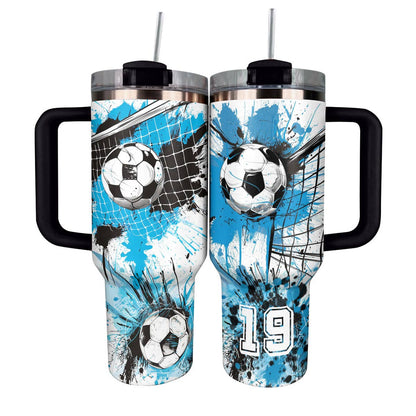 40 Oz Shineful Tumbler Fußball Personalisiert