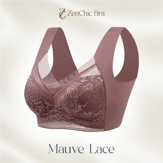 ZenChic-BH – LETZTER TAG, SONDERANGEBOT, 80 % RABATT – Nahtloser, sexy Push-Up-BH ohne Bügel – Mauve Spitze