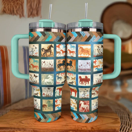 40 Oz Shineful Tumbler Vintage Horse