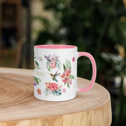 Tasse de colibri tropical coloré