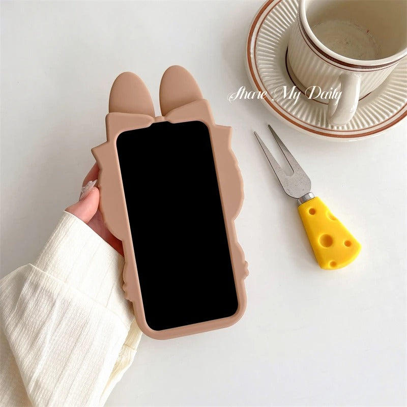 Case 3D Labubu Soft Silicone cases Romper So Cute Cartoon Cover Fundas