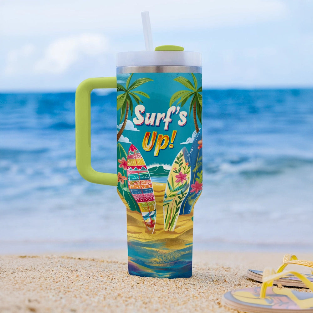 Gobelet brillant de 40 oz Vibrant Surf Up