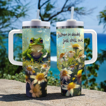 40 Oz Shineful Tumbler Chill Out Frog