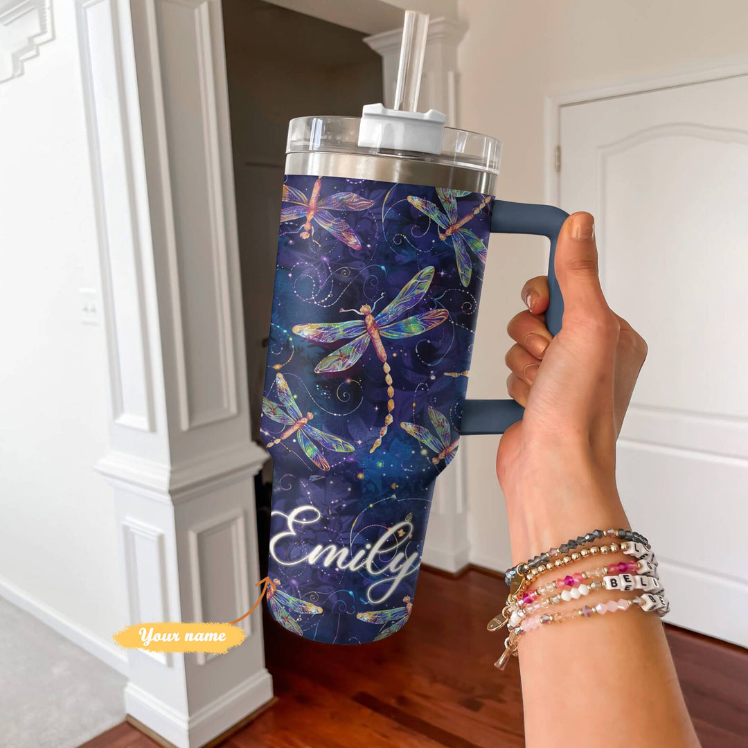 40 Oz Shineful Tumbler Personalized Dragonfly