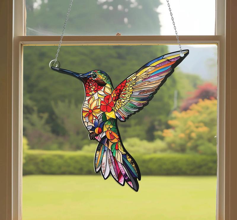 Upgrade your home decor with this stunning Hummingbird Acrylic Window hanging. Perfect for Lilac lovers, bird nerds, and anyone who appreciates beautiful home decor 2