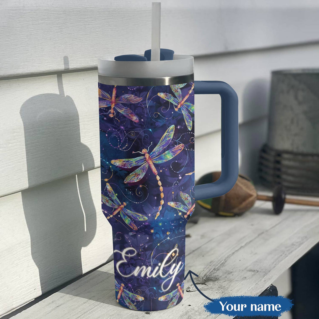 40 Oz Shineful Tumbler Personalized Dragonfly