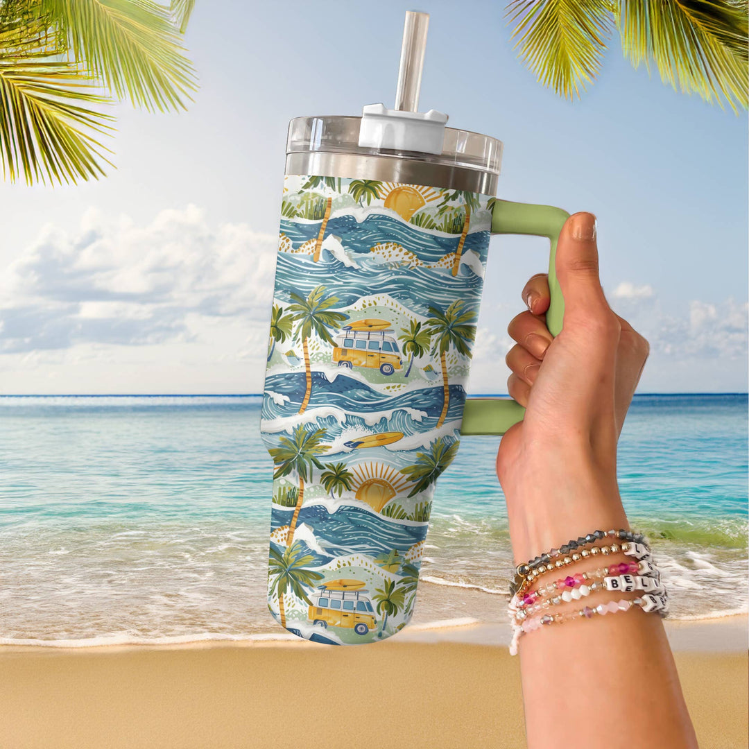 40 Oz  Shineful Tumbler Surf & Sun Delight