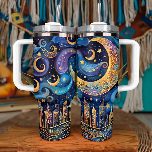 40 Oz  Shineful Tumbler Starry night