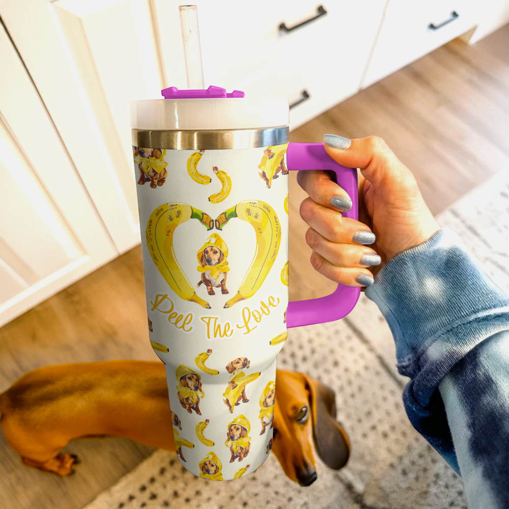 40 Oz  Shineful Tumbler Sweet Banananana Dachshund