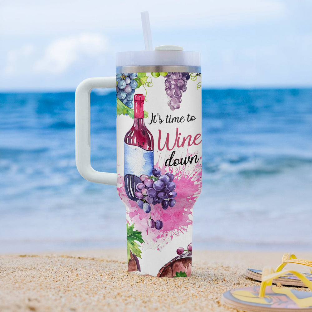 40 Oz Shineful Tumbler Wein Weinberg