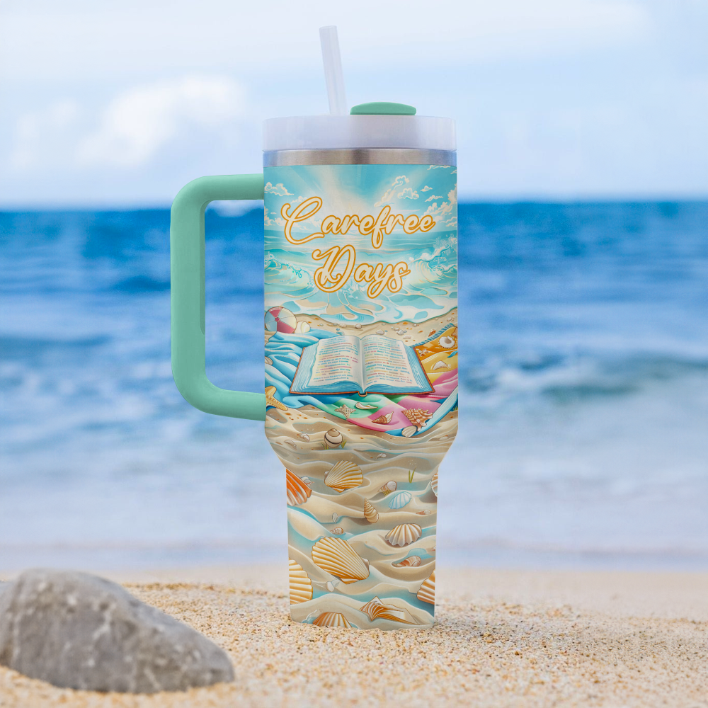 40 Oz  Shineful Tumbler Sunny Chapters Carefree Day