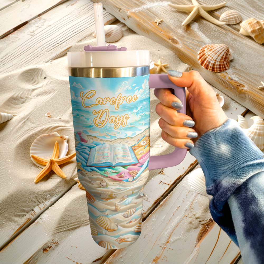 40 Oz  Shineful Tumbler Sunny Chapters Carefree Day