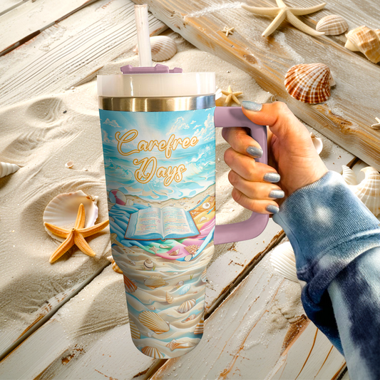 40 Oz  Shineful Tumbler Sunny Chapters Carefree Day