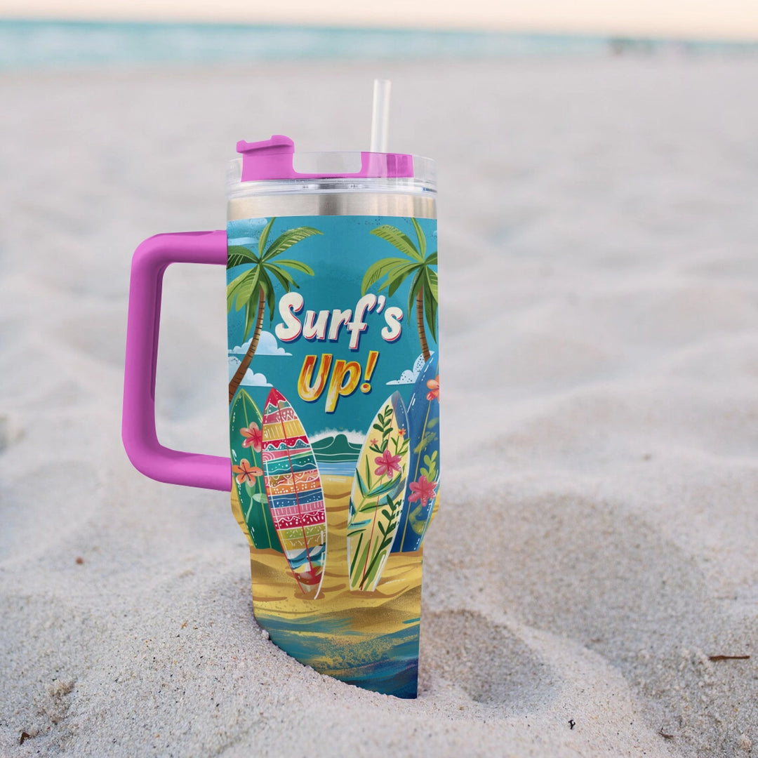 40 Oz  Shineful Tumbler Vibrant Surfing Up