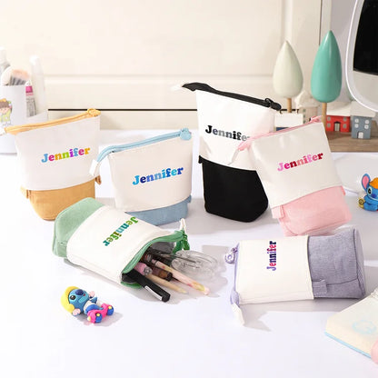 Personalisiertes Federmäppchen mit individuellem Namen, Stiftetasche, Schulanfang, Geschenk für Kinder