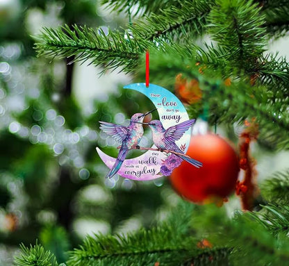 Christmas in Heaven Ornament Hummingbird Christmas Ornaments Memorial Christmas Tree Ornaments in Memory of Loved One Ornaments for Christmas Tree Decorations Sympathy Cardinal Gifts