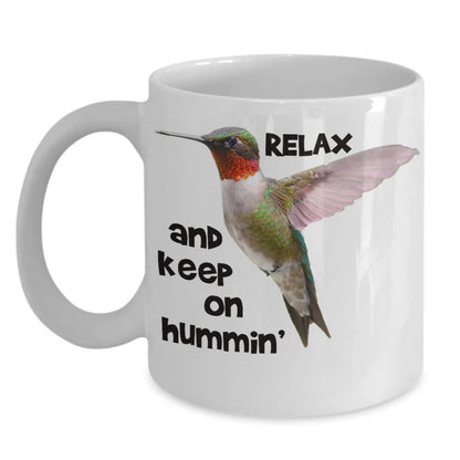 Kolibri-Kaffeetasse – Bestes Geschenk für Kolibri-Liebhaber – Lustige Kolibri-Kaffee- oder Teetasse – Camping-Geschenk – Geschenk für Vogelbeobachter