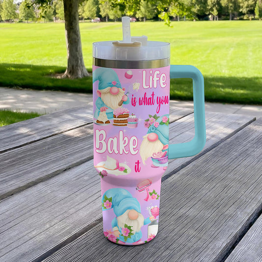 40 Oz Shineful Tumbler Gnome Sweet Baker