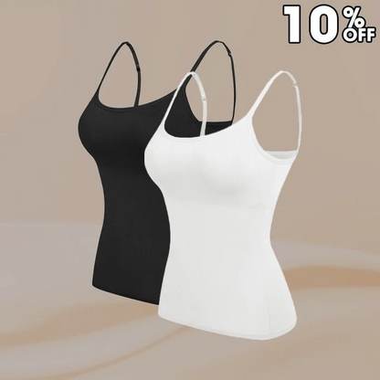 Cami Bra – Camisole pour femme avec gilet de soutien-gorge rembourré intégré 💕🎁 