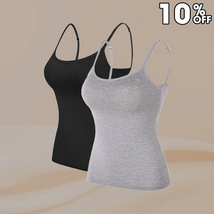 Cami Bra – Camisole pour femme avec gilet de soutien-gorge rembourré intégré 💕🎁 