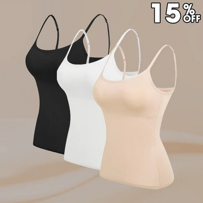 Cami Bra – Camisole pour femme avec gilet de soutien-gorge rembourré intégré 💕🎁 