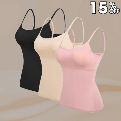 Cami Bra – Camisole pour femme avec gilet de soutien-gorge rembourré intégré 💕🎁 