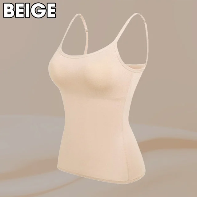 Cami Bra – Camisole pour femme avec gilet de soutien-gorge rembourré intégré 💕🎁 