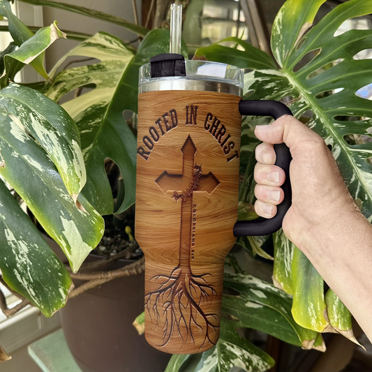 40 Oz Shineful Tumbler Christus Glaube Wurzeln