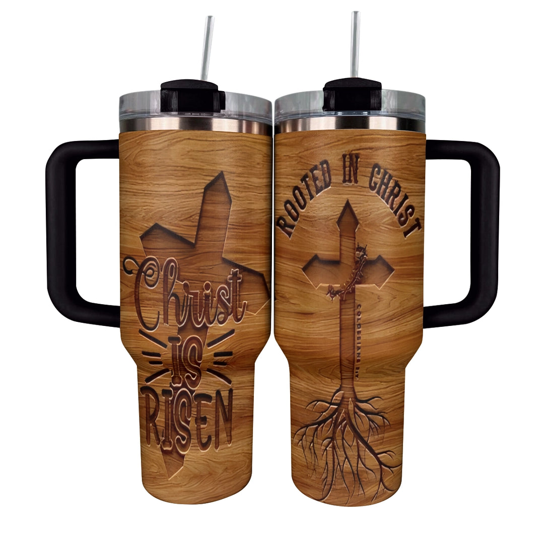 40 Oz Shineful Tumbler Christus Glaube Wurzeln