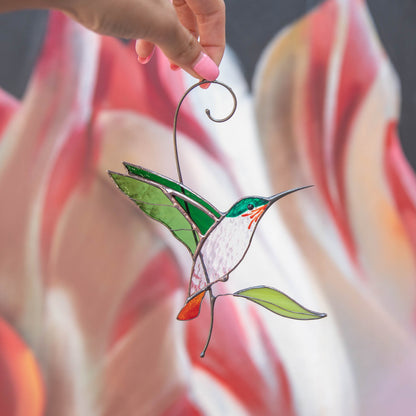 FLYING GREEN HUMMINGBIRD SUNCATCHER