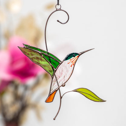 FLYING GREEN HUMMINGBIRD SUNCATCHER