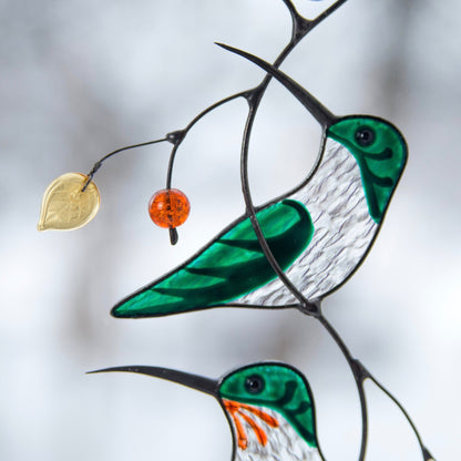 GRÜNE KOLIBRIS STILISIERT