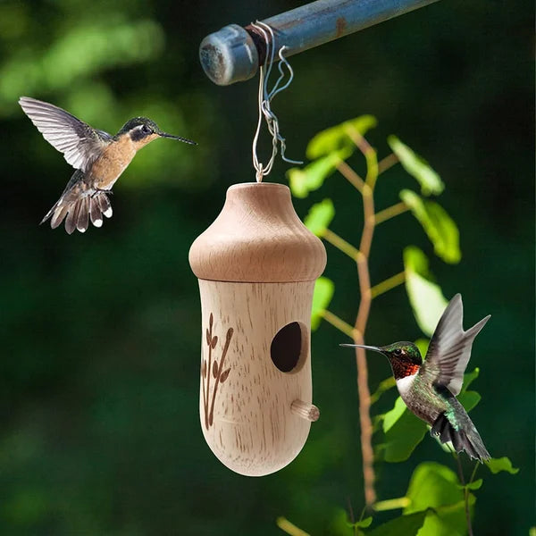 💕Wooden Hummingbird House-Gift for Nature Lovers