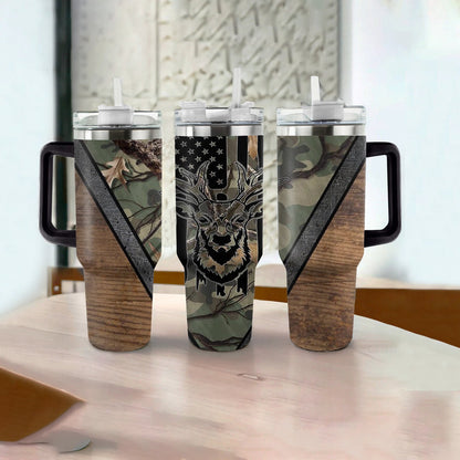 40 Oz Shineful Tumbler Jagd Wildnis Hirsch Camo