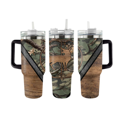 Gobelet brillant de 40 oz pour la chasse au cerf et au camouflage