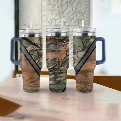 Gobelet brillant de 40 oz pour la chasse au cerf et au camouflage