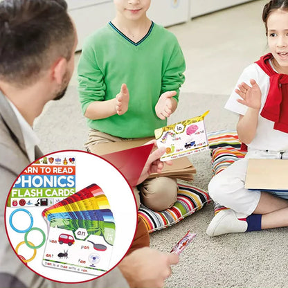 Phonics-Flash-Karten – Lesen lernen in 20 Schritten – Digraphen CVC-Blends mit langen Vokalen