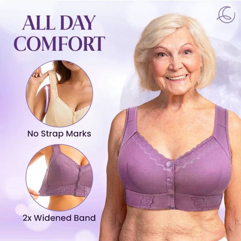 LAST DAY SALE 60% OFF - Front Closure Breathable Bra for Seniors-White