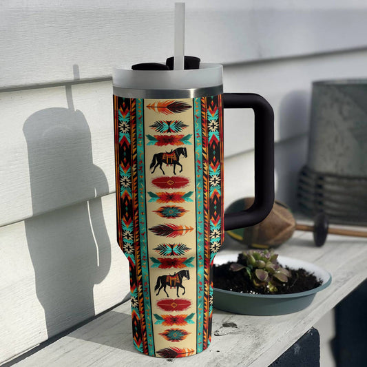 40 Oz Shineful Tumbler Proud Native American